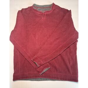 Tommy Bahama Sweatshirt Mens Medium Red Pullover Crewneck Casual Lounge